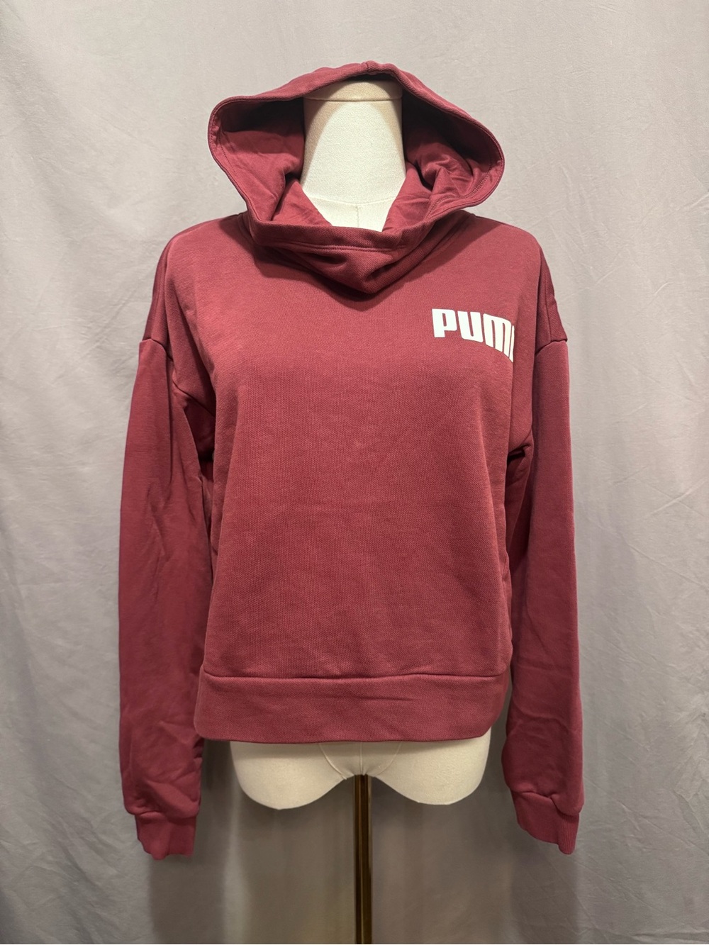 EUC Puma Hooded Cowl Neck Pullover Sweatshirt - Size S